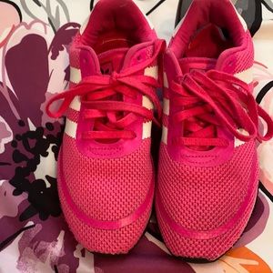 Girls pink adidas